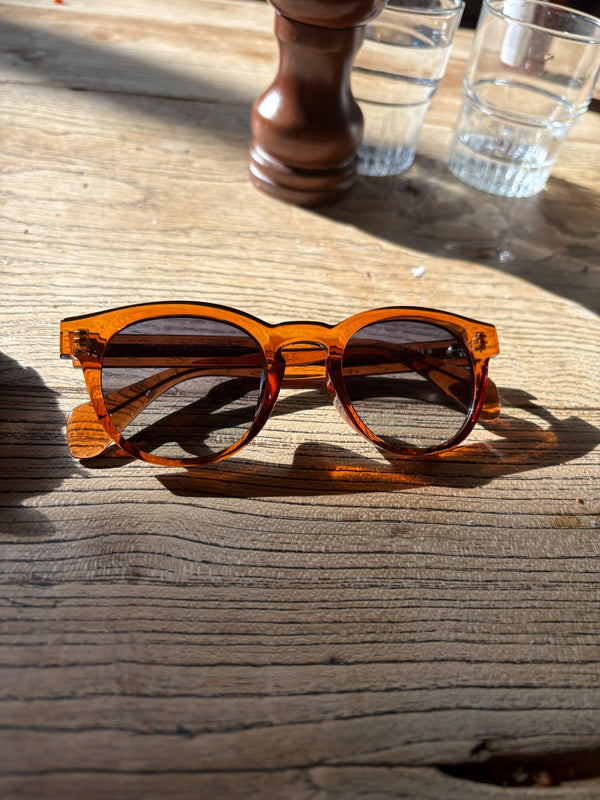 Customer wearing Obsidian eyewear