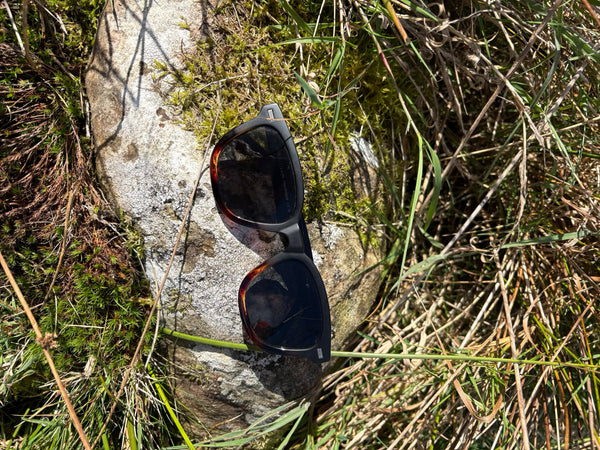 Customer wearing Obsidian eyewear