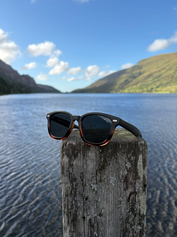 Customer wearing Obsidian eyewear